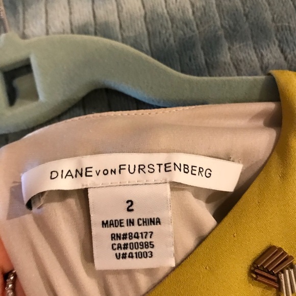 DVF Silk Beaded Shift Dress - Picture 3 of 3